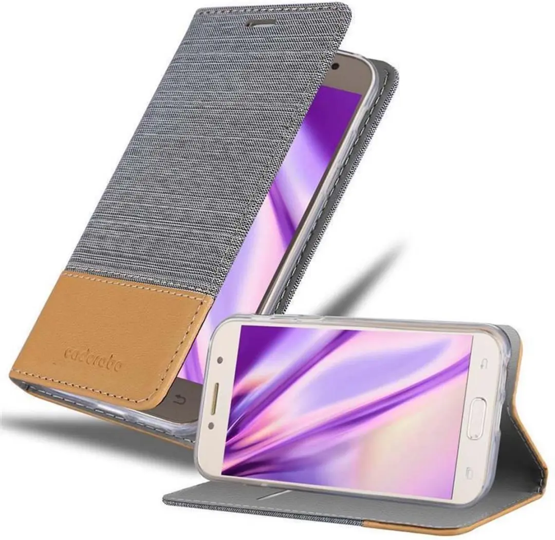 Cadorabo Hoesje geschikt voor Samsung Galaxy A7 2017 in LICHTGRIJS BRUIN