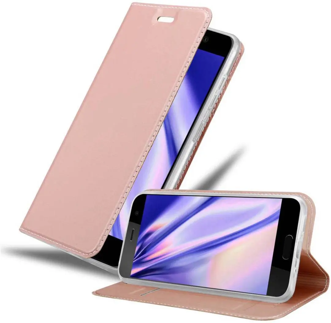 Cadorabo Hoesje geschikt voor HTC U PLAY in CLASSY ROSE GOUD