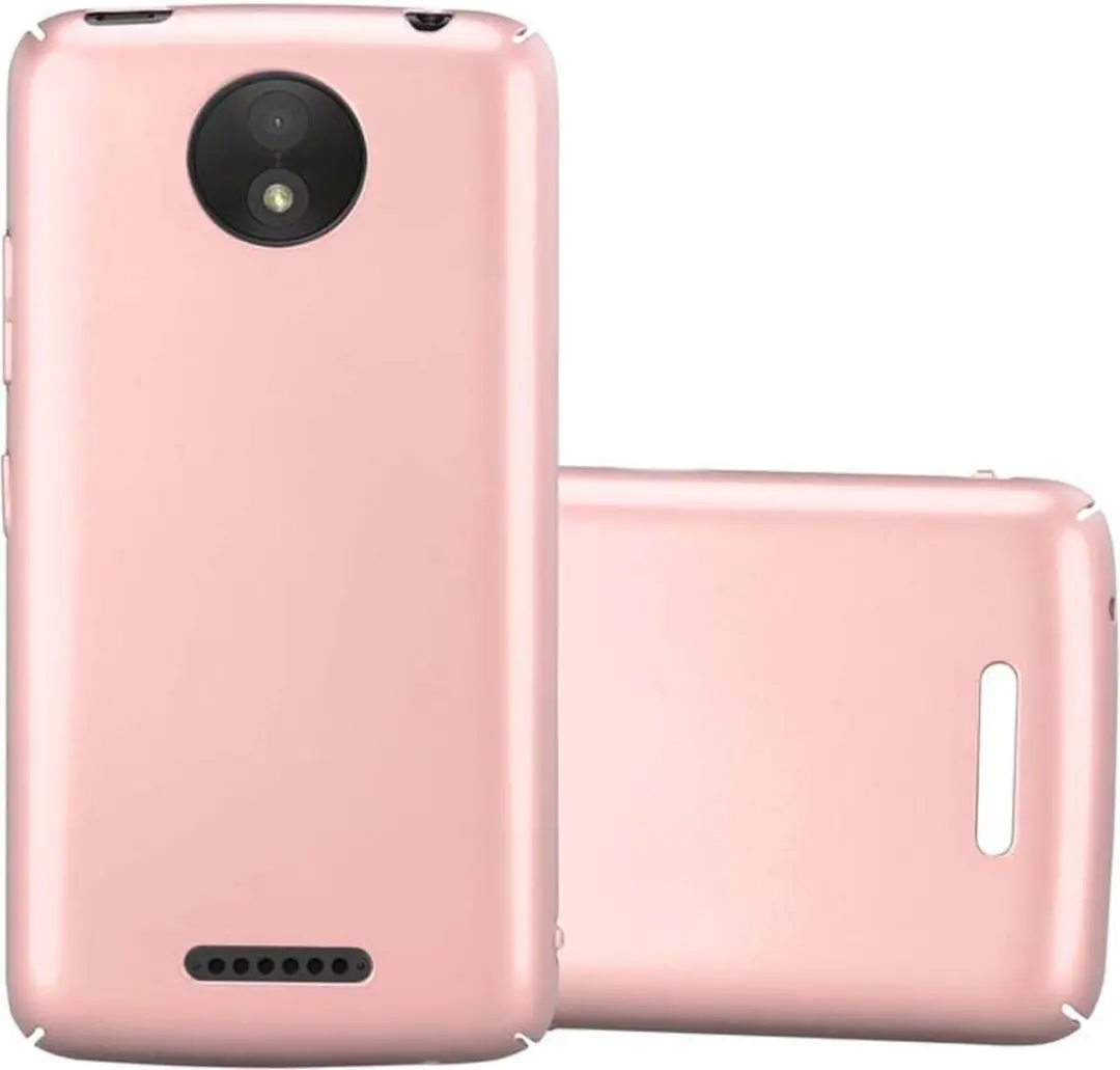 Cadorabo Hoesje geschikt voor Motorola MOTO C PLUS in METAAL ROSE GOUD