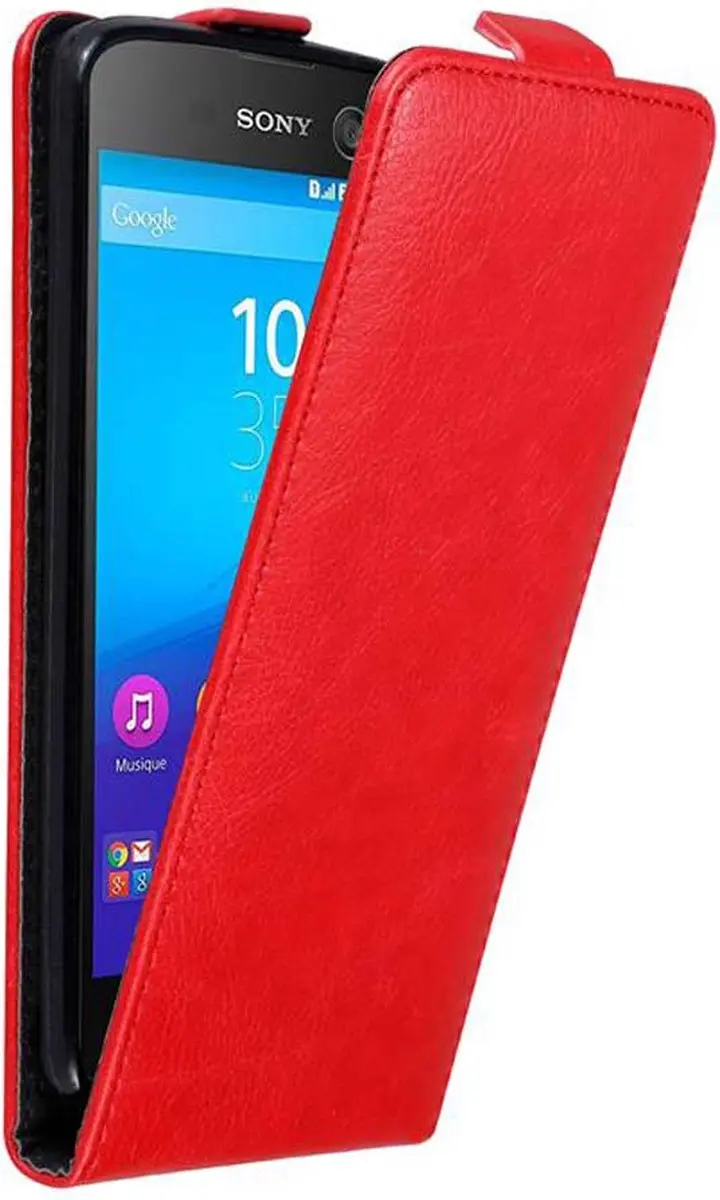 Cadorabo Hoesje geschikt voor Sony Xperia M5 in APPEL ROOD