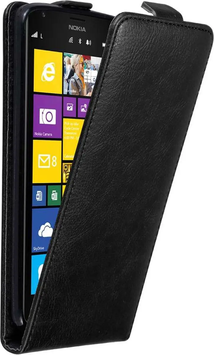 Cadorabo Hoesje geschikt voor Nokia Lumia 1520 in ZWARTE NACHT