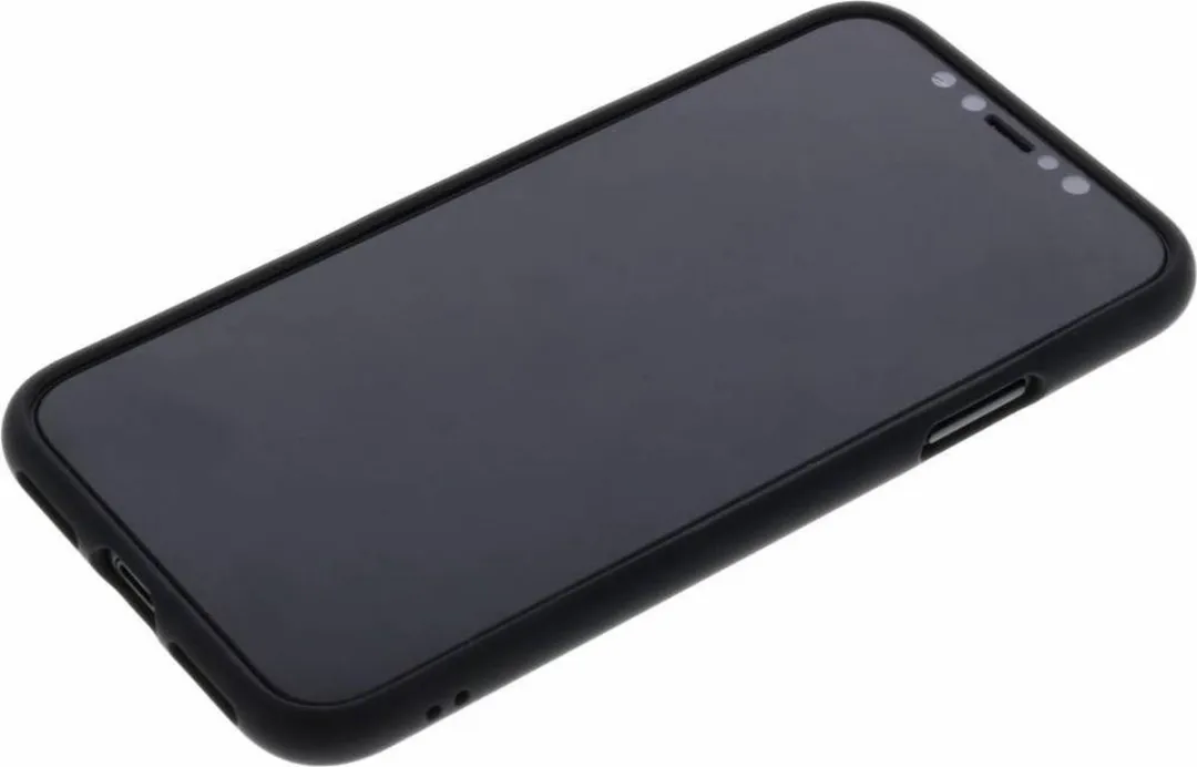 Adidas Moulded Case Suede iPhone X/XS - Zwart Wit - afbeelding 4 van 6
