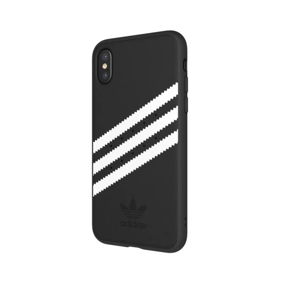 Adidas Moulded Case Suede iPhone X/XS - Zwart Wit - afbeelding 3 van 6