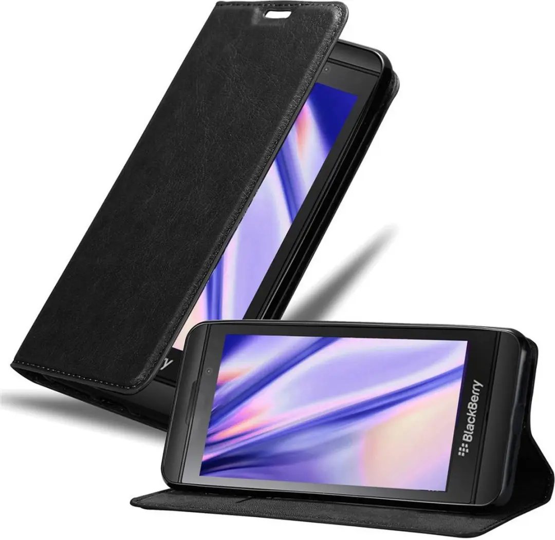 Cadorabo Hoesje geschikt voor Blackberry Z10 in ZWARTE NACHT