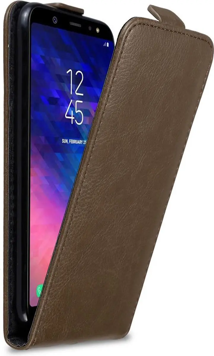 Cadorabo Hoesje geschikt voor Samsung Galaxy A6 PLUS 2018 in KOFFIE BRUIN