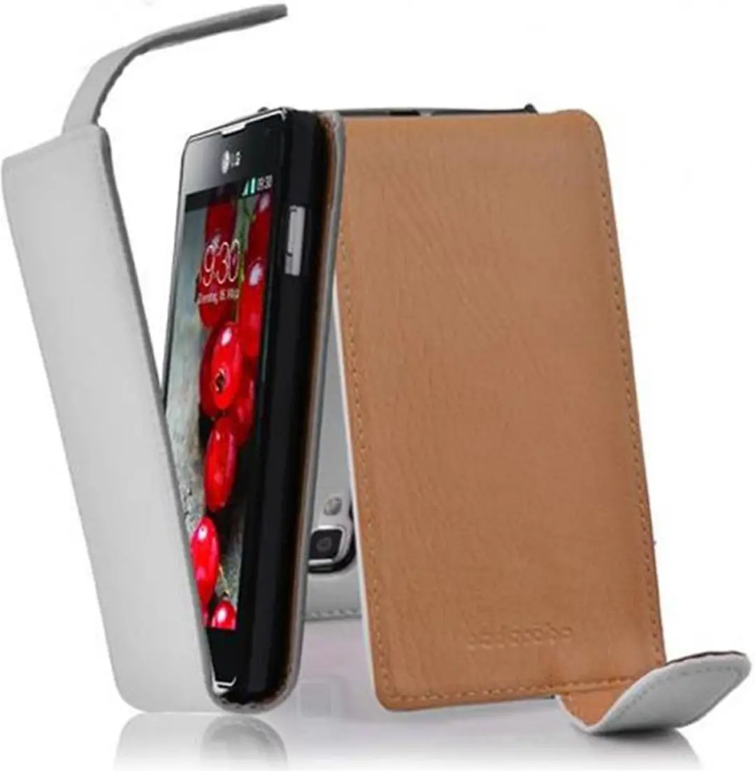 Cadorabo Hoesje geschikt voor LG OPTIMUS L7 II in MAGNESIUM WIT
