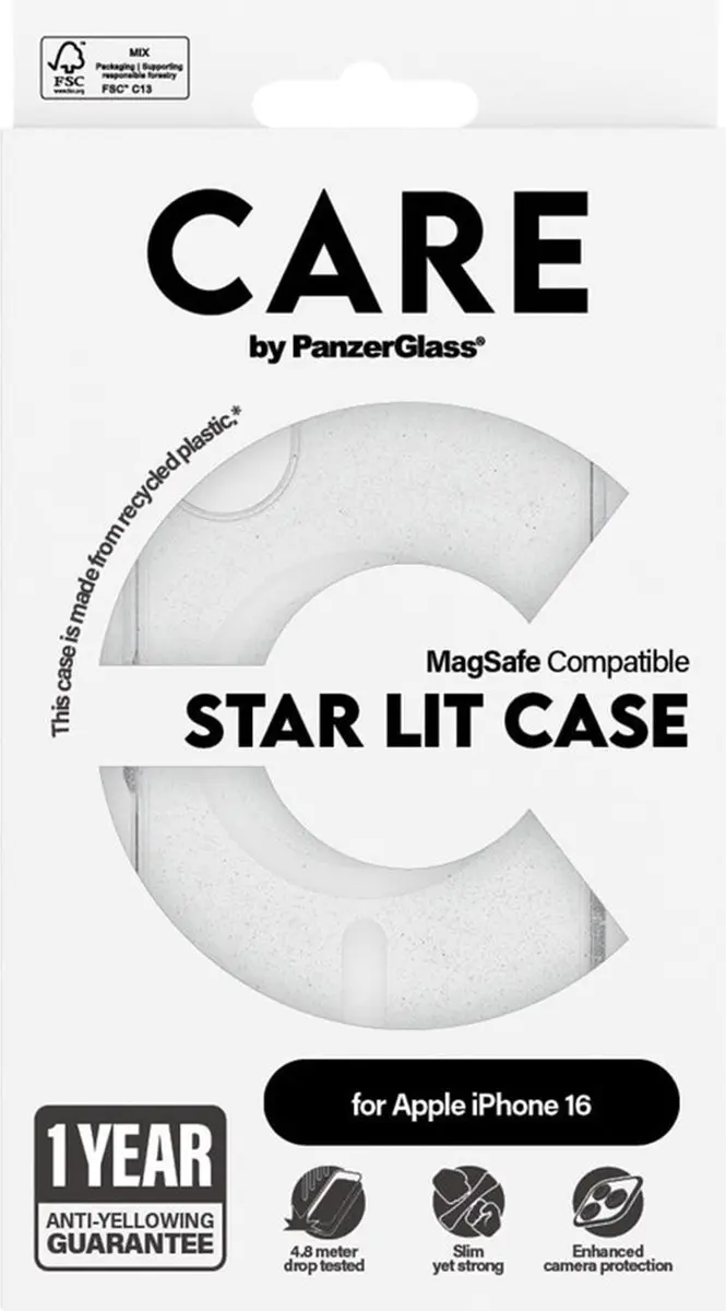 PanzerGlass CARE Star Lit MagSafe Hoesje iPhone 16 - afbeelding 4 van 5