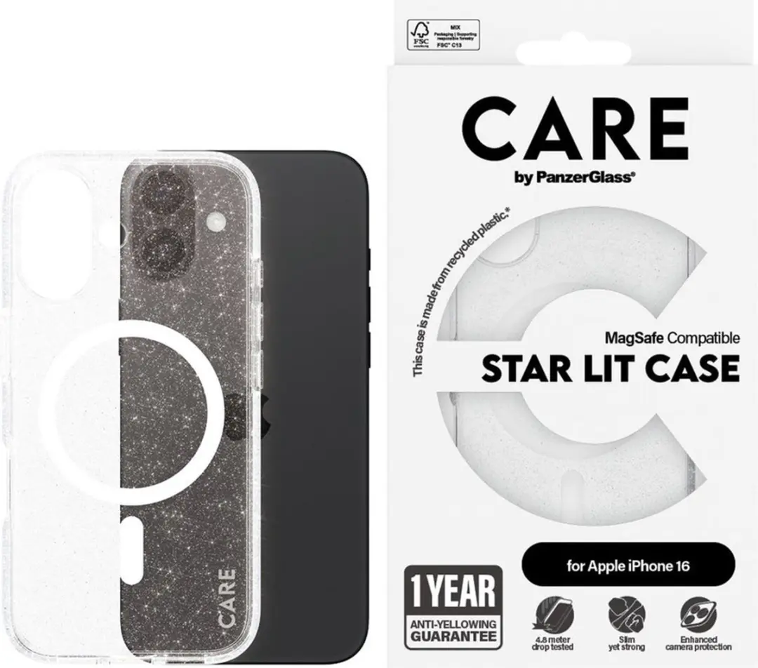 PanzerGlass CARE Star Lit MagSafe Hoesje iPhone 16 - afbeelding 3 van 5