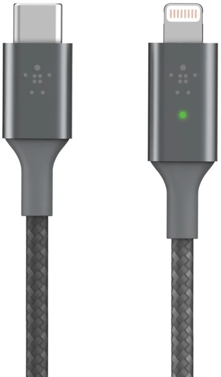 Belkin BOOST↑CHARGE Smart LED USB-C naar Lightning Kabel CAA006bt04GR