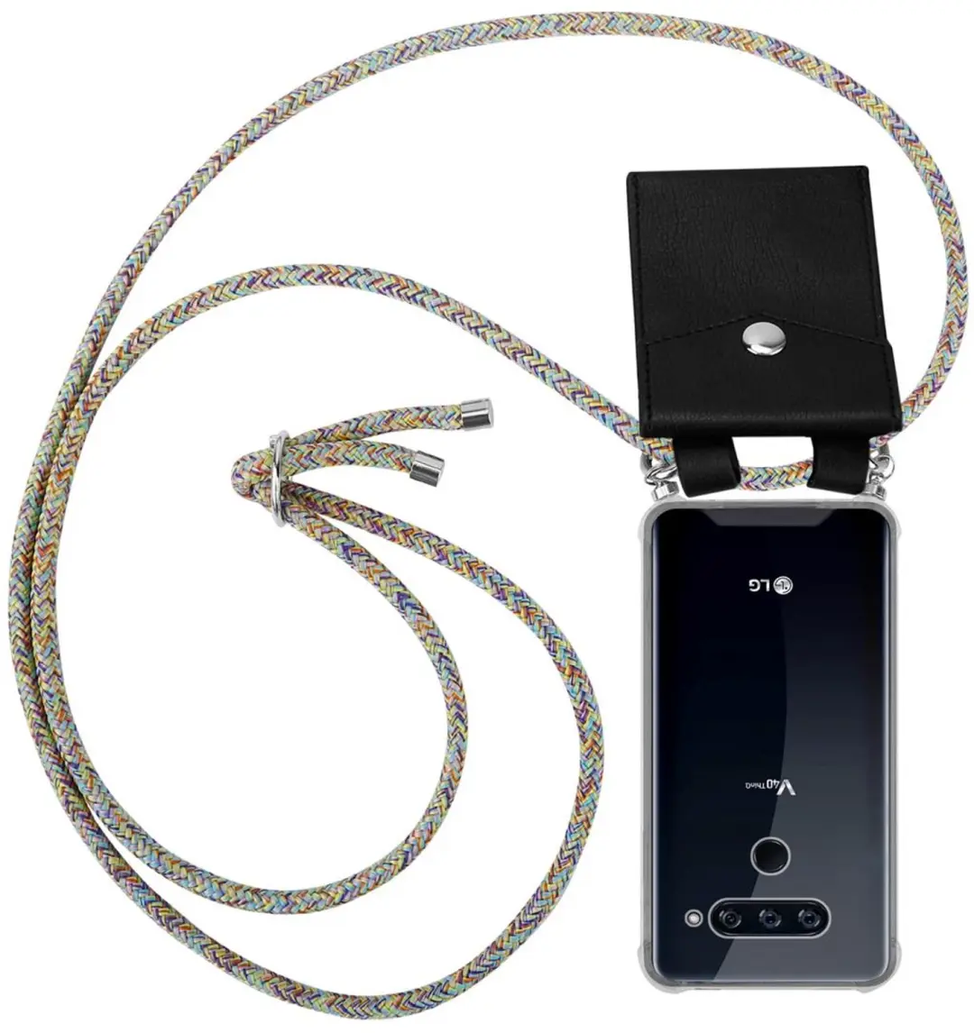 Cadorabo Hoesje geschikt voor LG V40 in REGENBOOG
