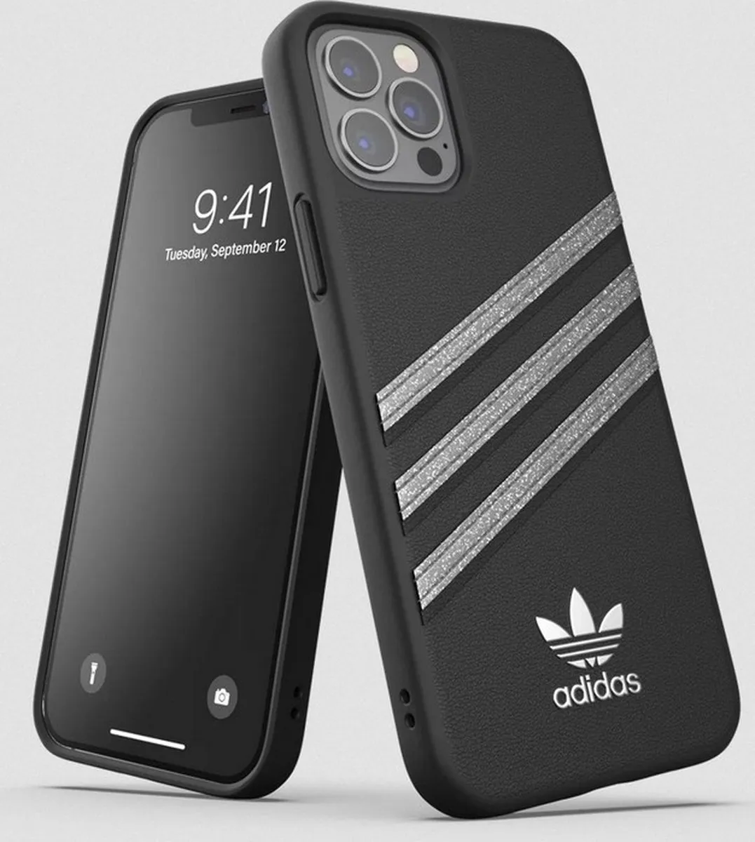 Adidas 3-Stripes Back Case - iPhone 12/12 Pro Zwart