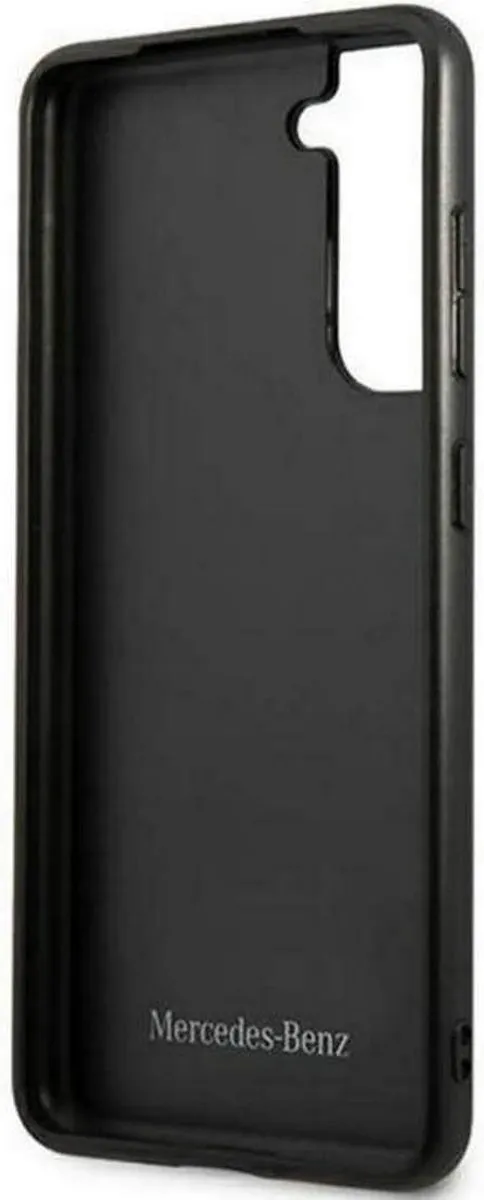 Mercedes-Benz Stars Leather Back Case - Samsung Galaxy S21 FE - Zwart