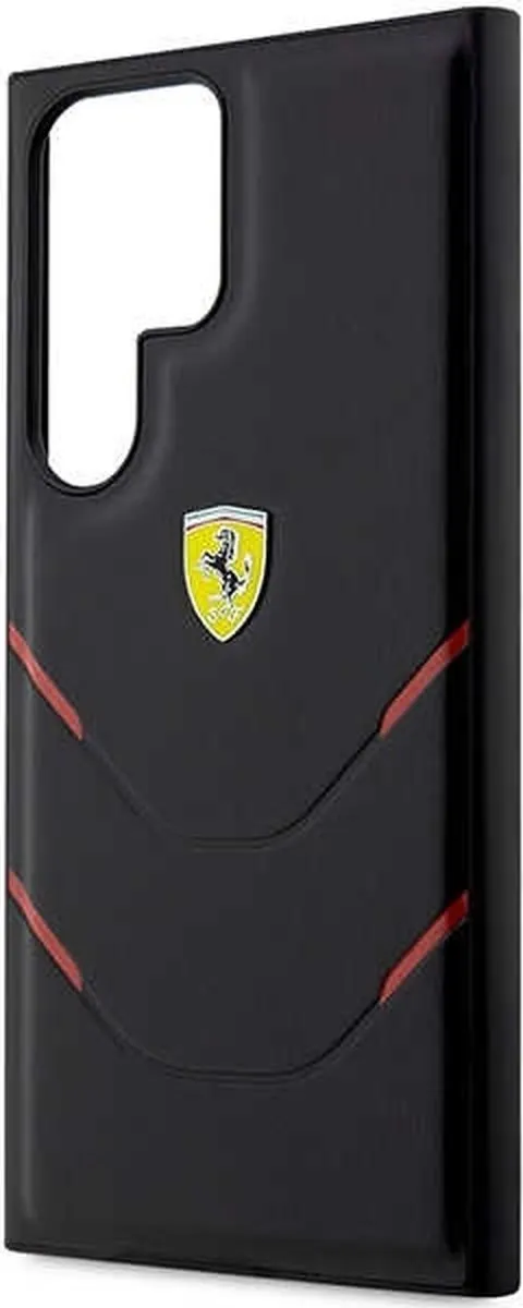 Ferrari FEHCS23LPBAK Koffer - Samsung Galaxy S23 Ultra - Zwart Hot Stamp Lines - afbeelding 6 van 6