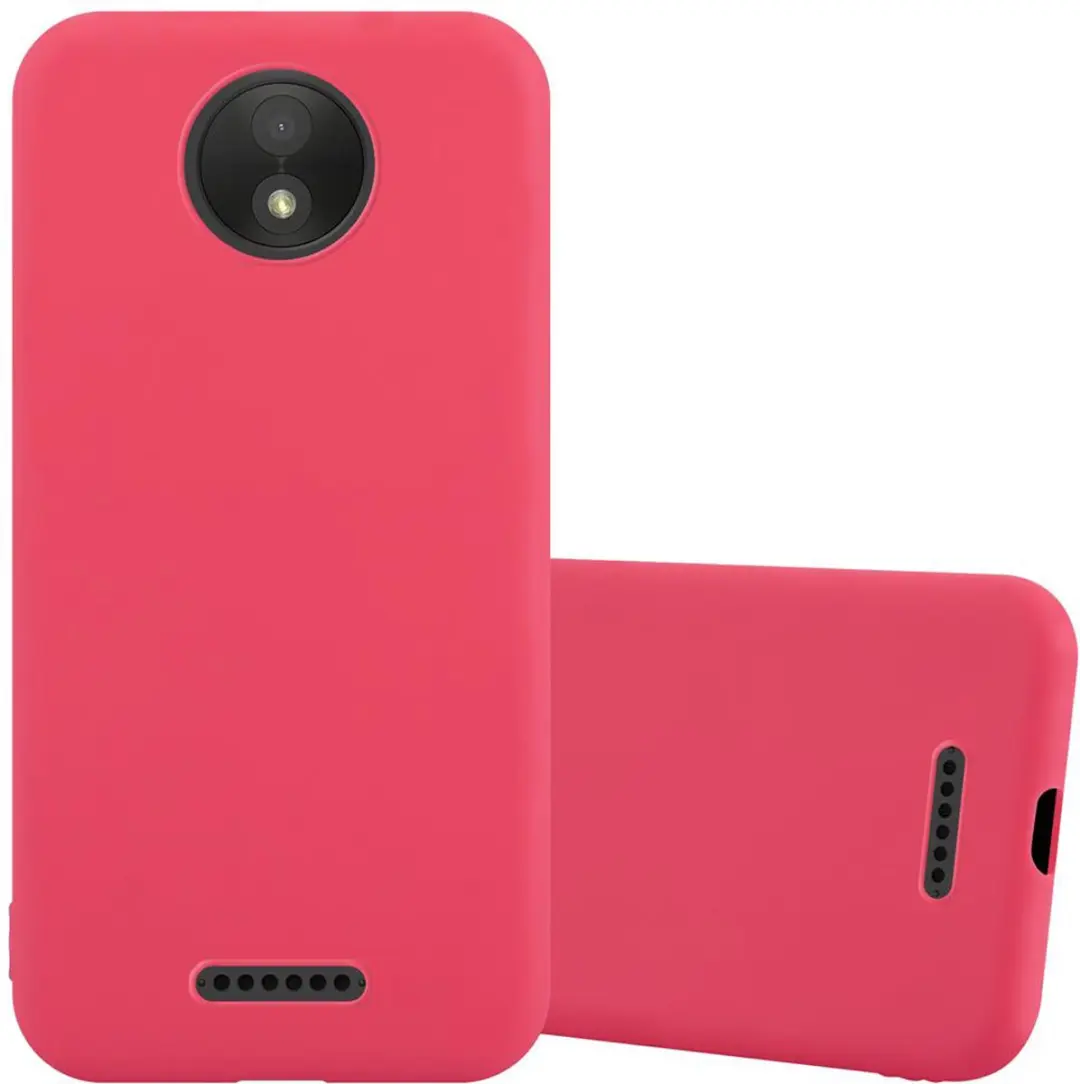Cadorabo Hoesje geschikt voor Motorola MOTO C PLUS in CANDY ROOD