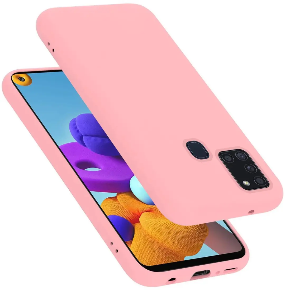 Cadorabo Hoesje geschikt voor Samsung Galaxy A21s in LIQUID ROZE