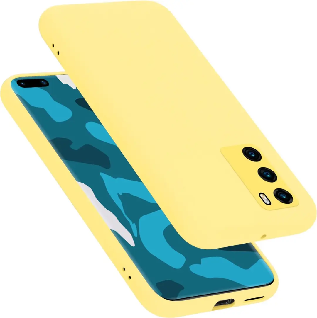 Cadorabo Hoesje geschikt voor Huawei P40 in LIQUID GEEL