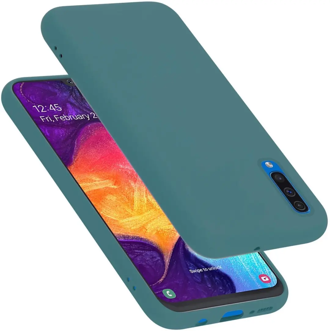 Cadorabo Hoesje geschikt voor Samsung Galaxy A50 4G / A50s / A30s in LIQUID GROE