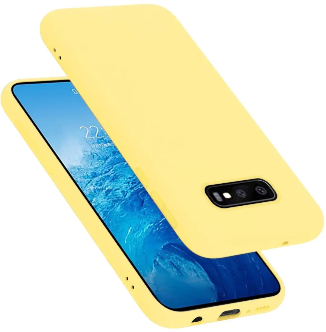 Cadorabo Hoesje geschikt voor Samsung Galaxy S10e in LIQUID GEEL
