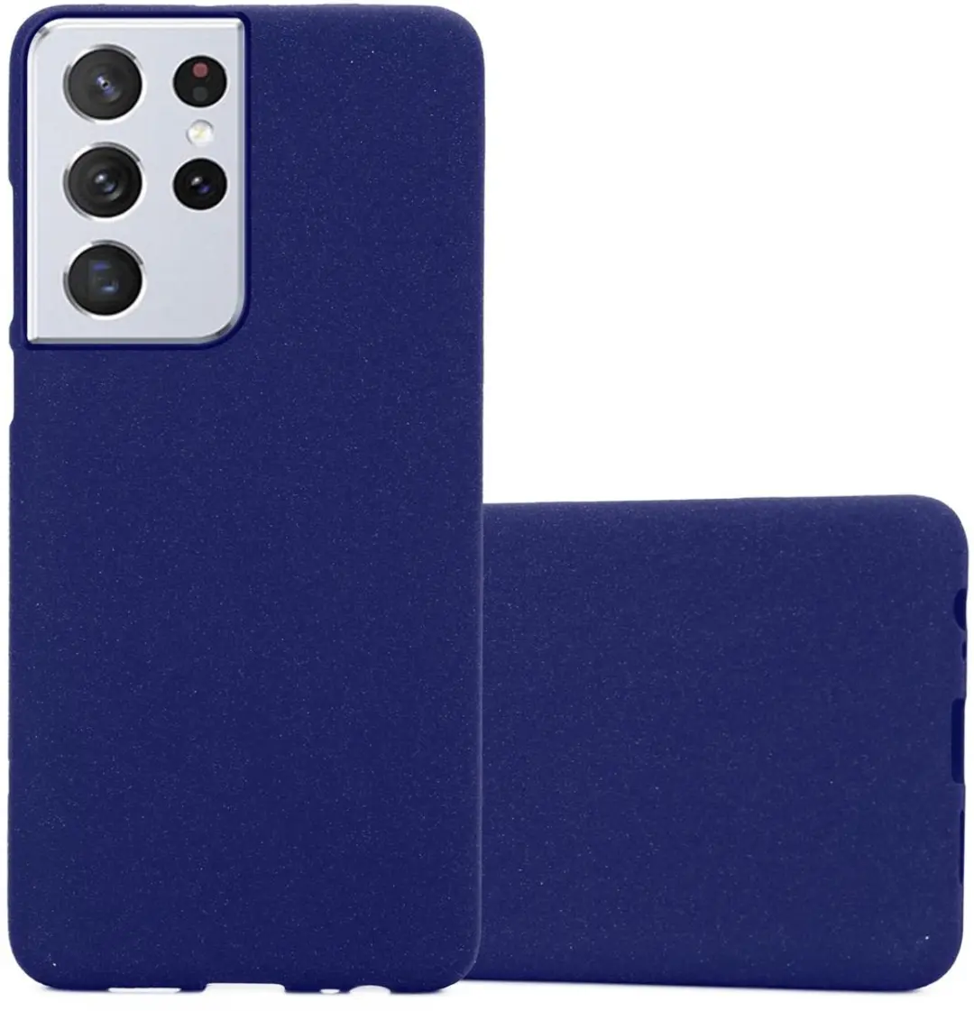 Cadorabo Hoesje geschikt voor Samsung Galaxy S21 ULTRA in FROST DONKER BLAUW