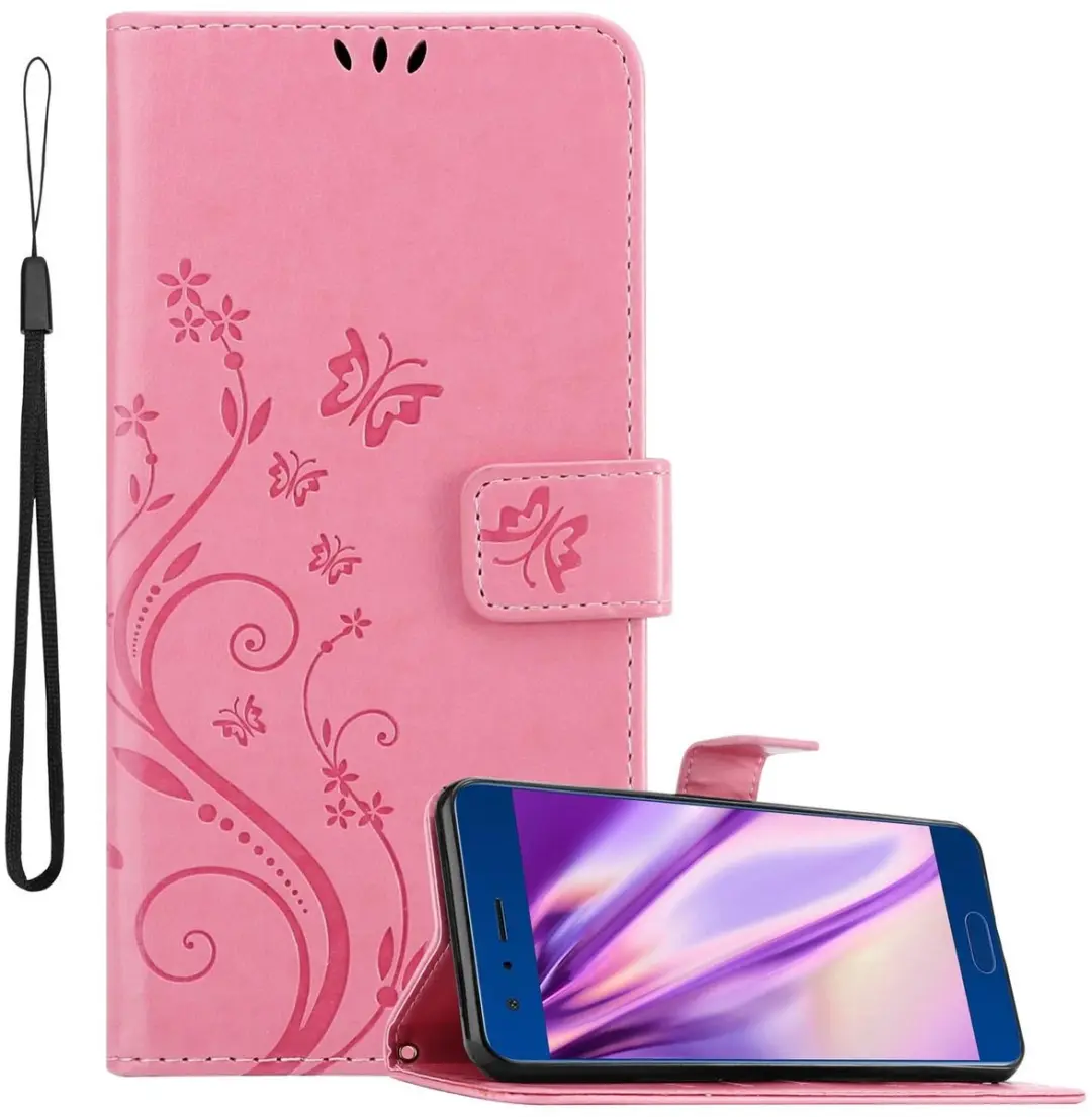 Cadorabo Hoesje geschikt voor Honor 9 in BLOEMEN ROZE