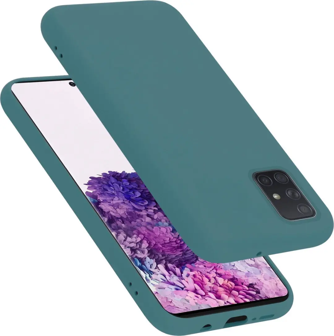 Cadorabo Hoesje geschikt voor Samsung Galaxy A71 4G in LIQUID GROEN
