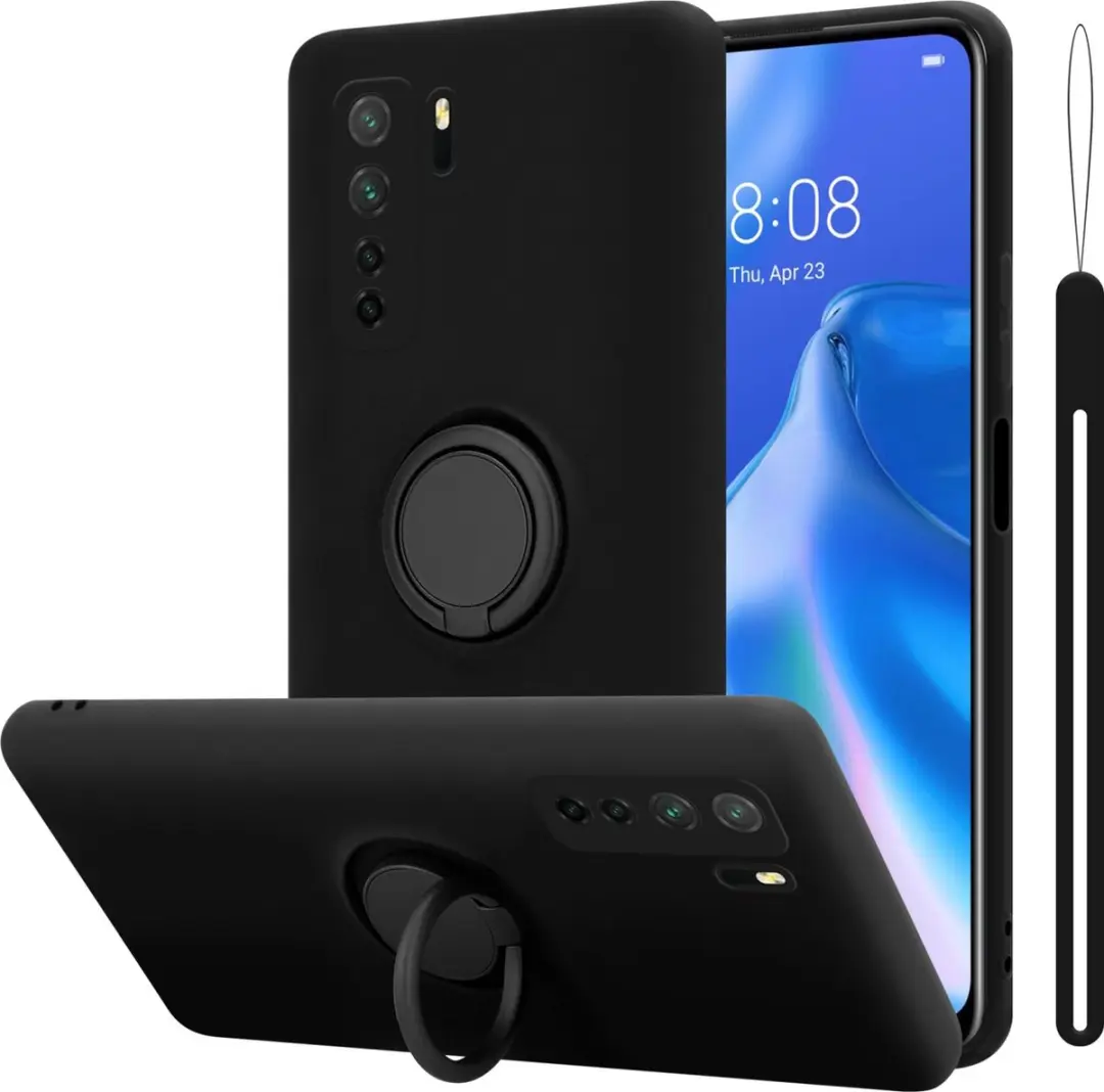 Cadorabo Hoesje geschikt voor Huawei P40 LITE 5G / NOVA 7 SE in LIQUID ZWART