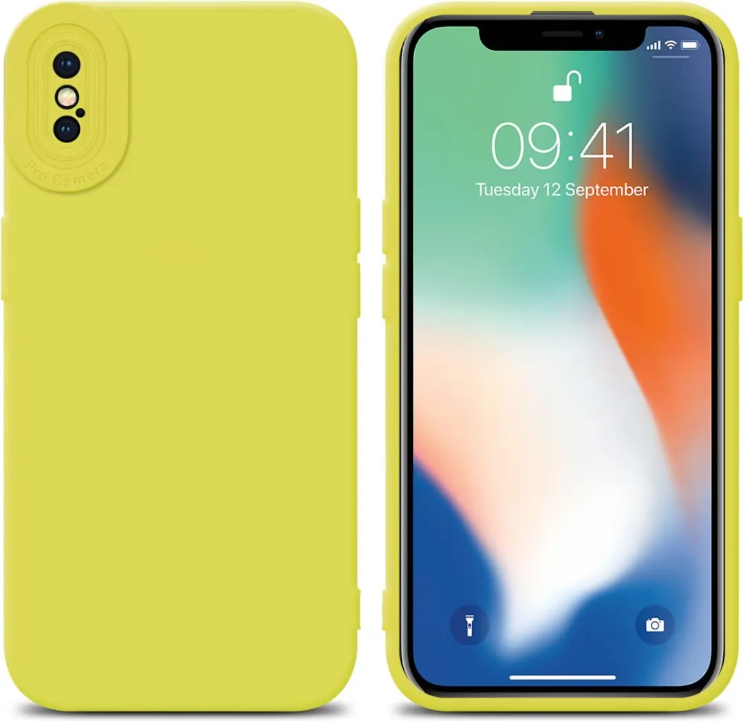 Cadorabo Hoesje geschikt voor Apple iPhone XS MAX in FLUID GEEL