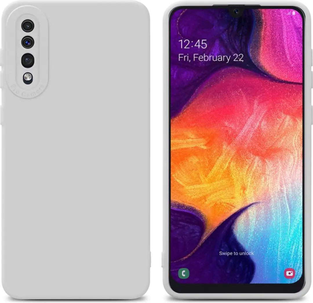 Cadorabo Hoesje geschikt voor Samsung Galaxy A50 4G / A50s / A30s in FLUID WIT