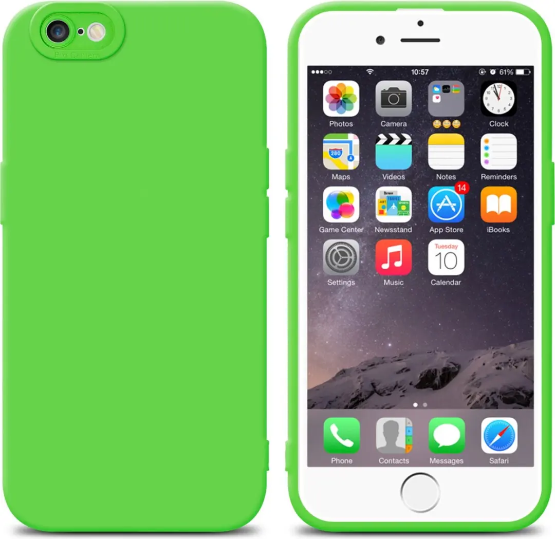 Cadorabo Hoesje geschikt voor Apple iPhone 6 / 6S in FLUID GROEN