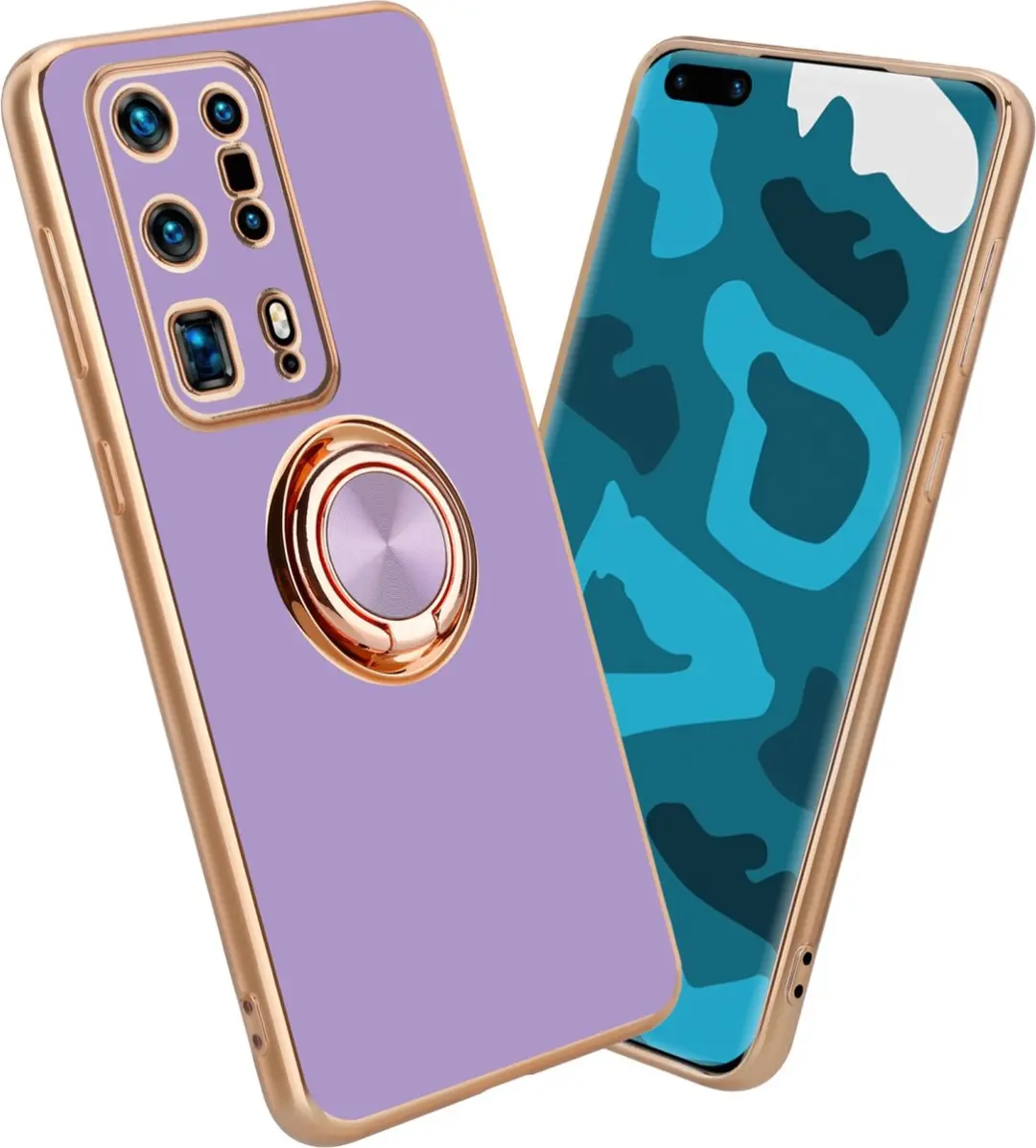 Cadorabo Hoesje geschikt voor Huawei P40 PRO+ in Glossy Licht Paars