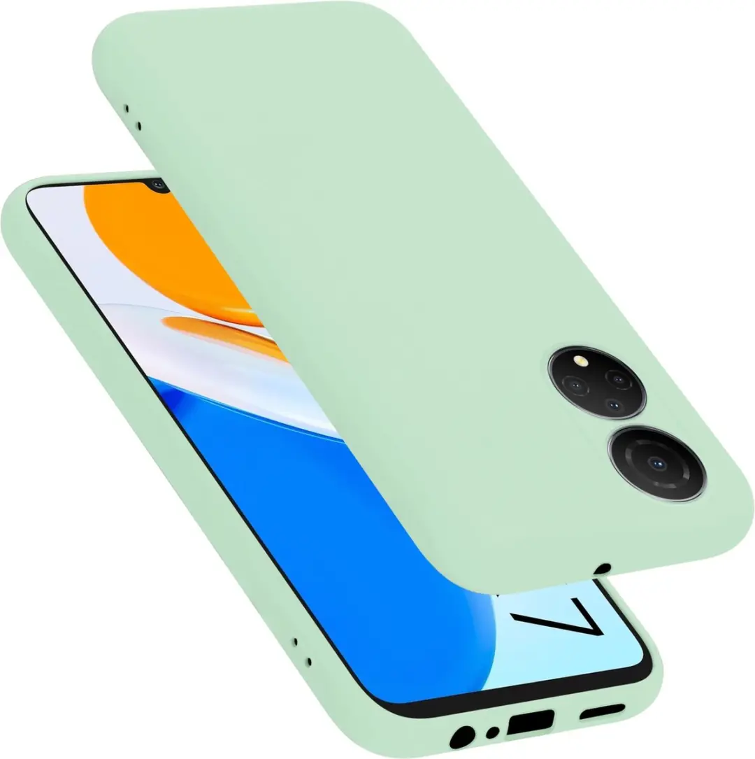 Cadorabo Hoesje geschikt voor Honor X7 in LIQUID LICHT GROEN