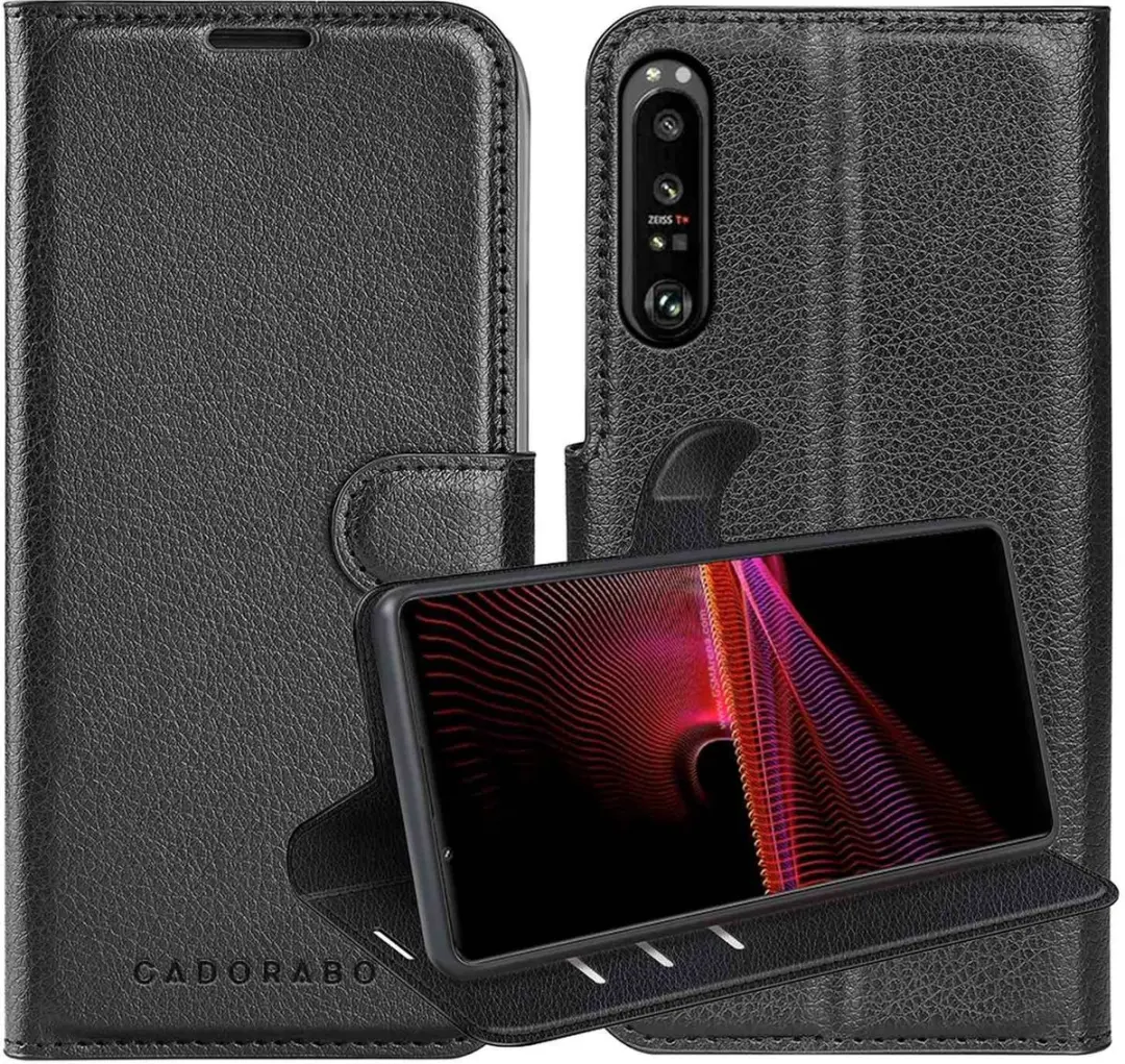 Cadorabo Hoesje geschikt voor Sony Xperia 1 III in PHANTOM ZWART