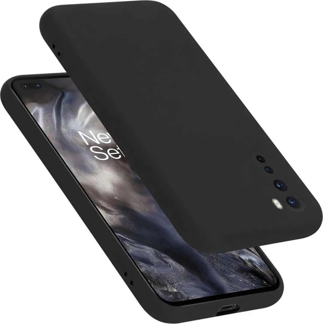 Cadorabo Hoesje geschikt voor OnePlus Nord in LIQUID ZWART