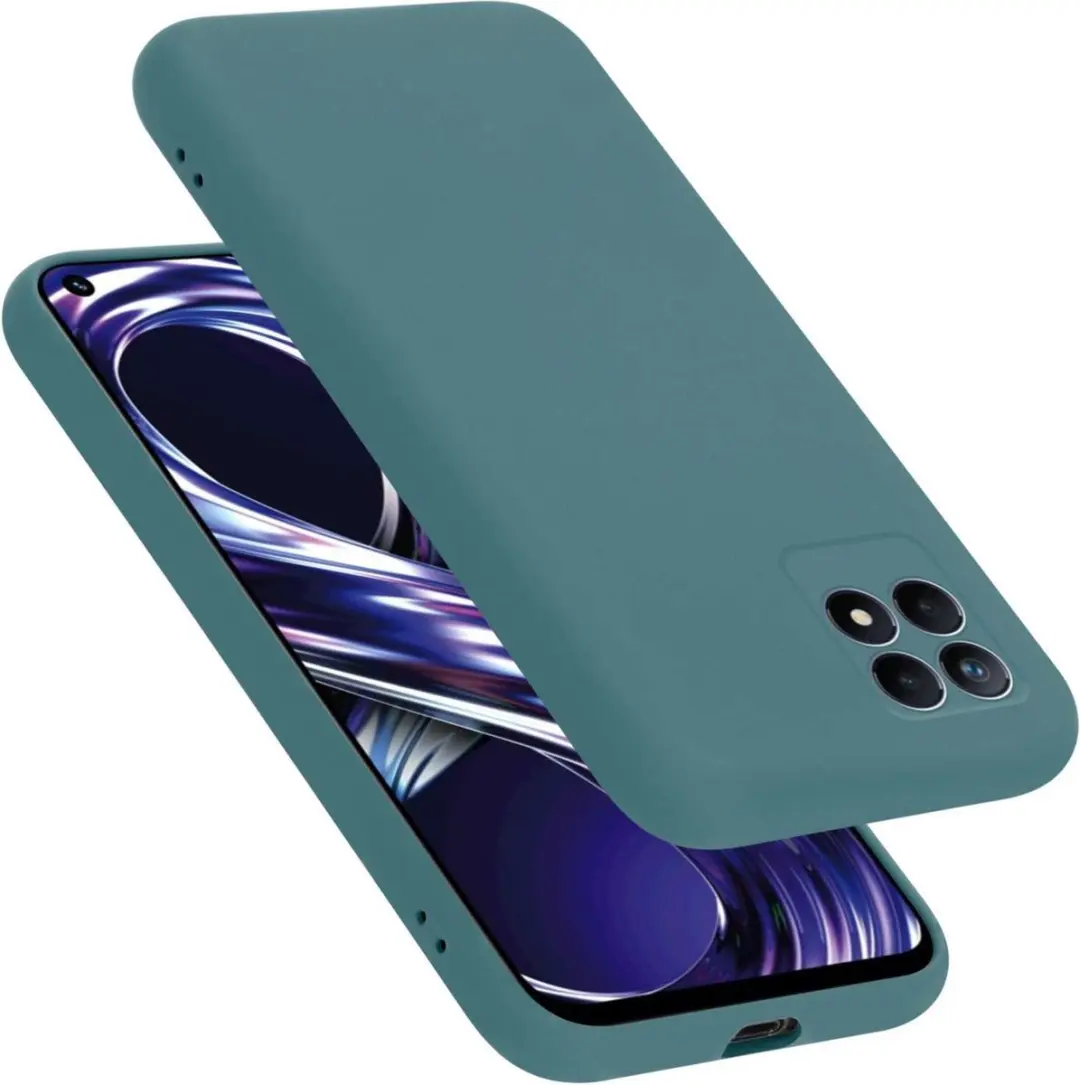 Cadorabo Hoesje geschikt voor Realme 8i / Narzo 50 4G in LIQUID GROEN