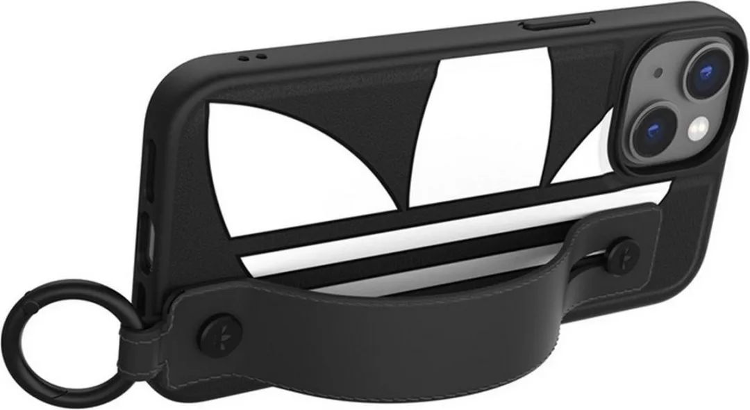 adidas Back Cover met Hand Strap iPhone 14 - Zwart