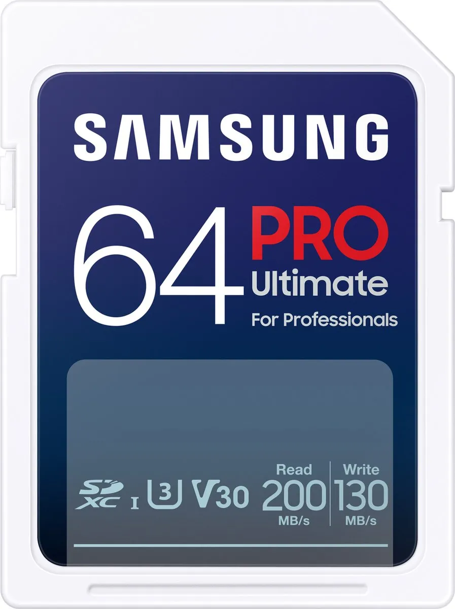 Samsung PRO Ultimate SD Kaart 64GB - 200/130 MB/s