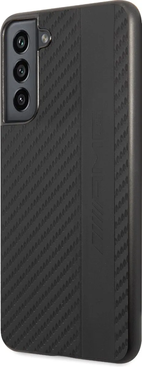 Mercedes AMG Carbon Effect Hoesje Samsung Galaxy S21 FE - Zwart