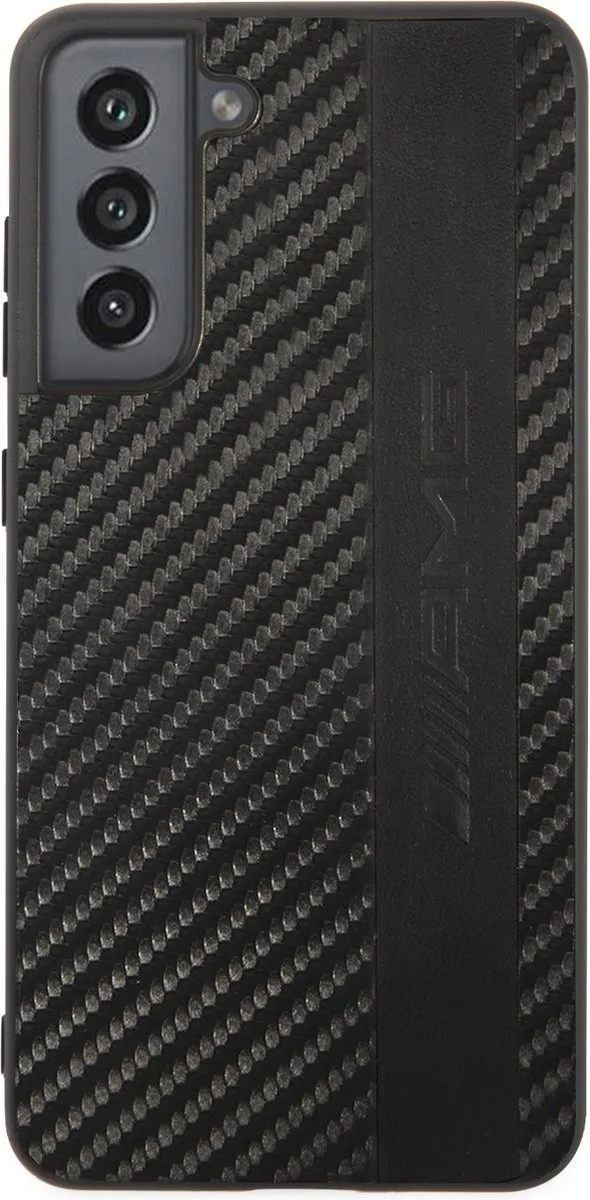 Mercedes AMG Carbon Effect Hoesje Samsung Galaxy S21 FE - Zwart