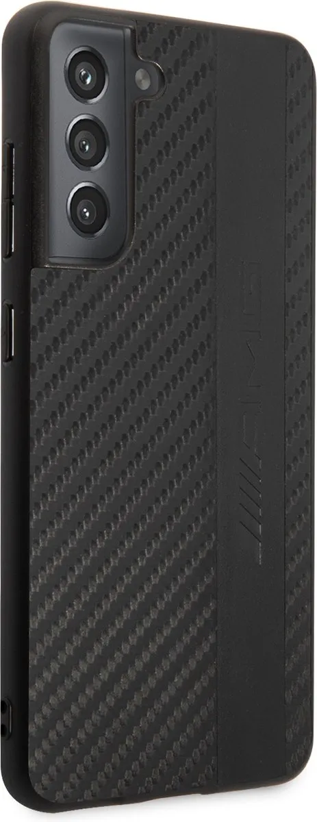 Mercedes AMG Carbon Effect Hoesje Samsung Galaxy S21 FE - Zwart