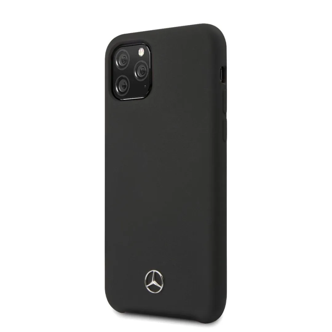 Mercedes-Benz Liquid Silicone Back Cover S203-7 - iPhone 11 Pro - Zwart