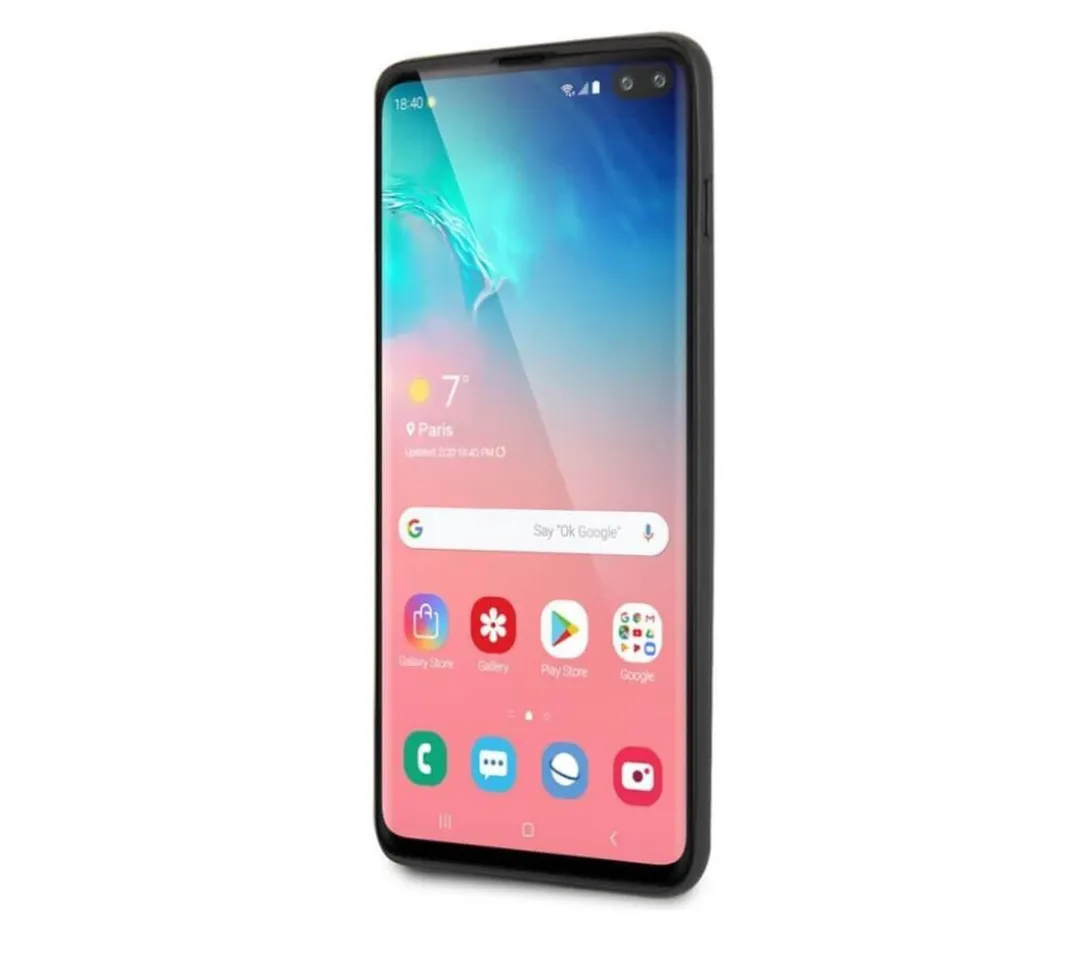 Ferrari Hoesje Samsung Galaxy S10 - Zwart Leder