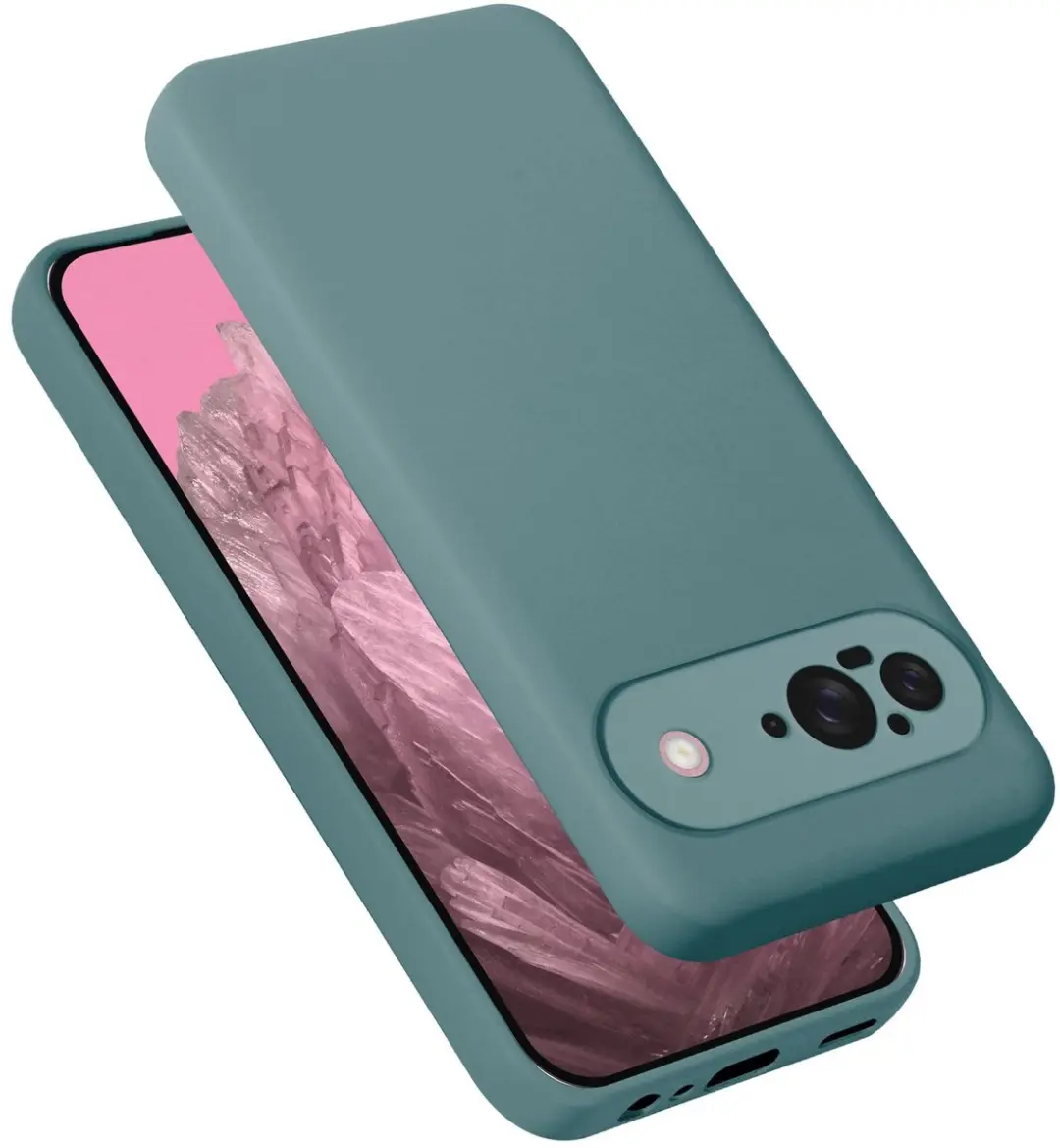 Cadorabo Hoesje geschikt voor Google Pixel 9 in LIQUID GROEN