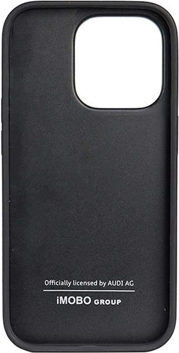 Audi Genuine Leather Back Case - iPhone 14 Pro - Zwart