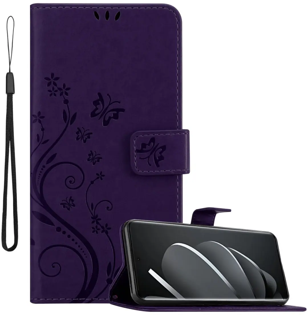 Cadorabo Hoesje geschikt voor Xiaomi RedMi Note 14 Pro 5G in BLOEMEN DONKER PAAR