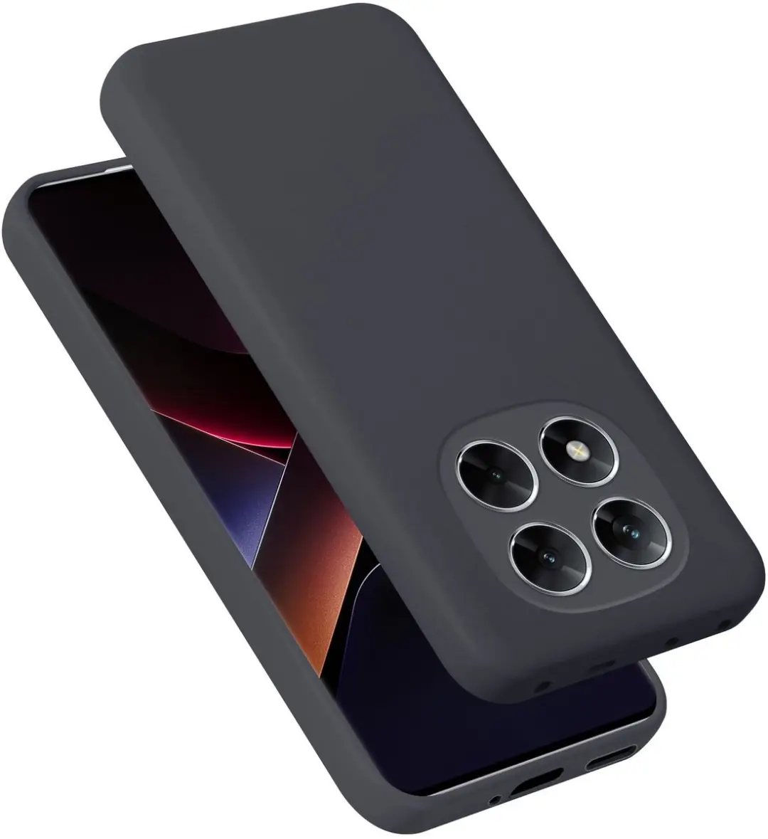 Cadorabo Hoesje geschikt voor Xiaomi Poco X7 Case in Liquid Zwart Beschermhoes g