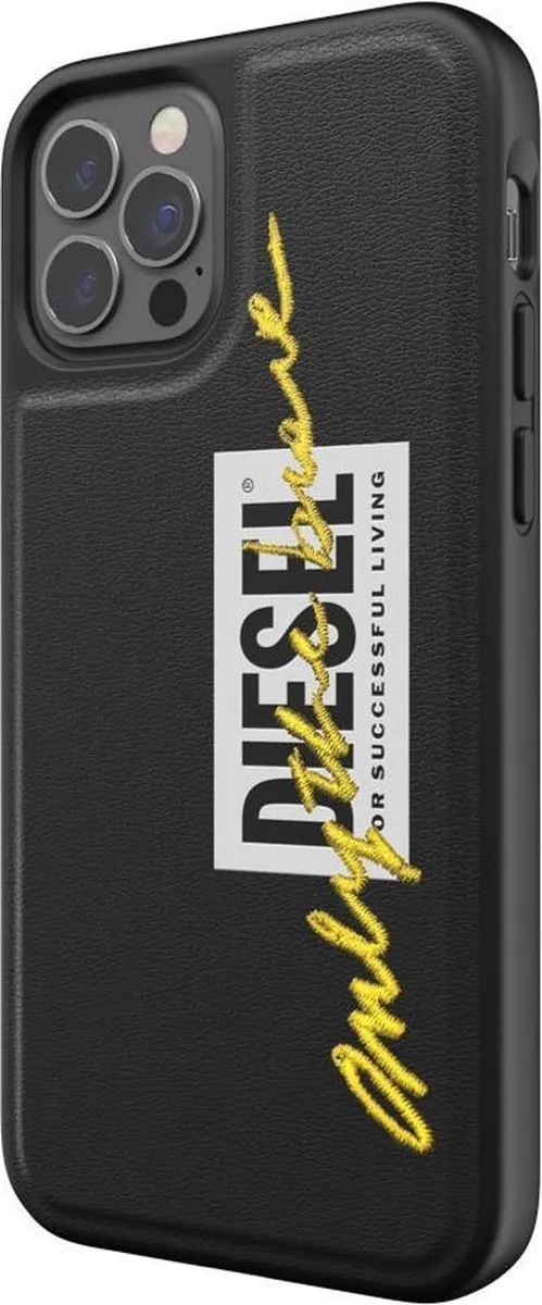 Diesel Moulded Case Embroidery iPhone 12/12 Pro - Zwart - afbeelding 3 van 6
