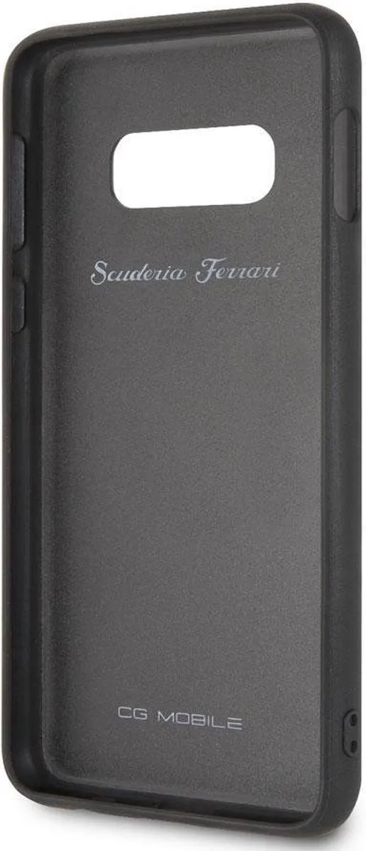 Ferrari Hoesje Samsung Galaxy S10e - Zwart Leder