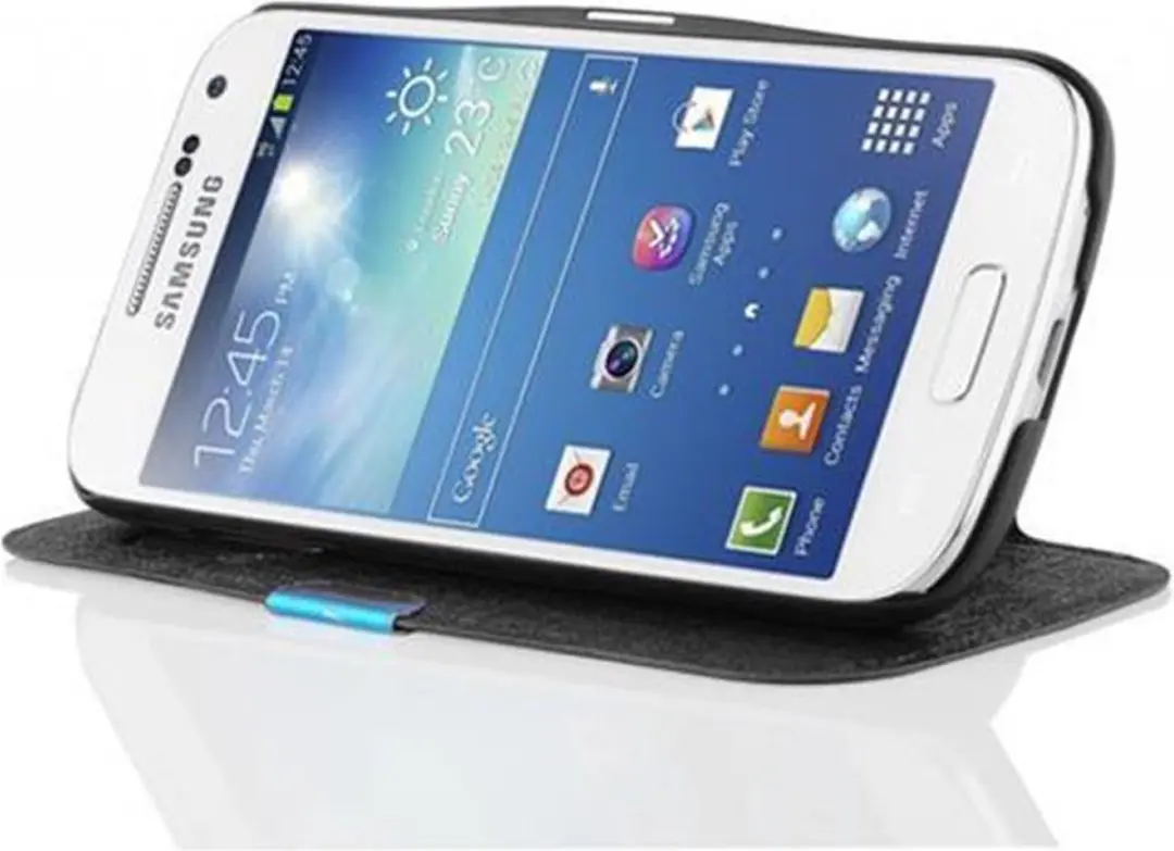 Cadorabo Hoesje geschikt voor Samsung Galaxy S4 MINI in ZWARTE OXIDE