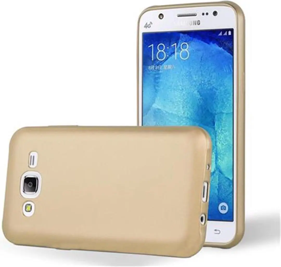 Cadorabo Hoesje geschikt voor Samsung Galaxy J5 2015 in METALLIC GOUD