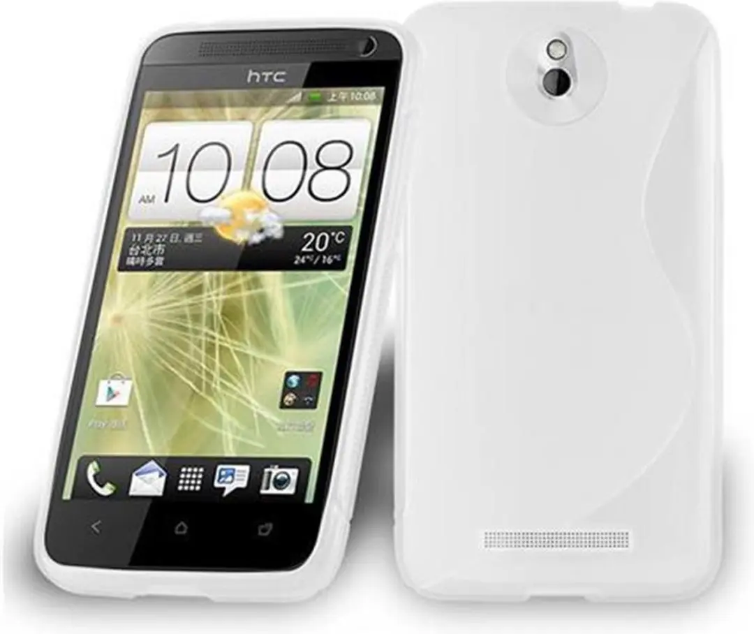 Cadorabo Hoesje geschikt voor HTC Desire 501 in SEMI-TRANSPARANT